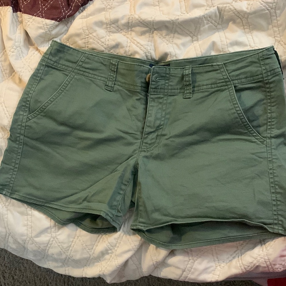 American Eagle army green jean shortie